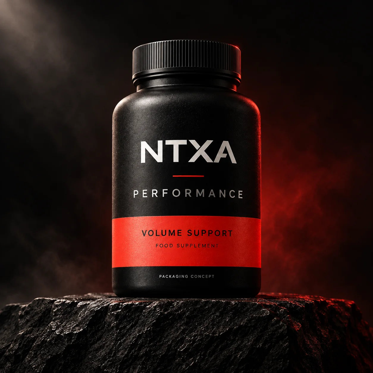 NTXA Performance Volume Support bottle on a studio plinth